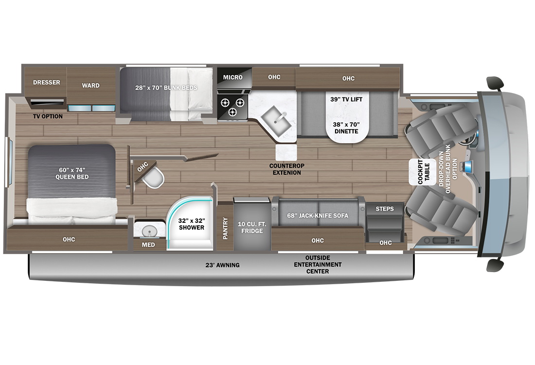 Entegra Coach Vision 29F floorplan diagram