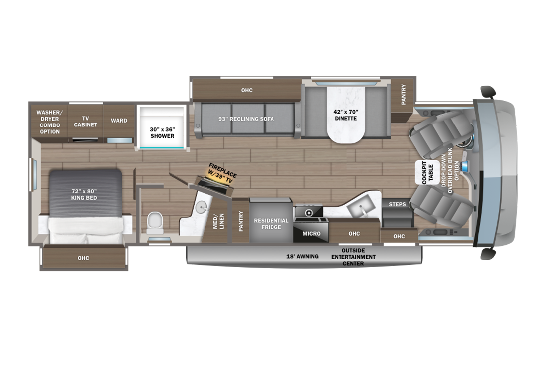 Entegra Coach Vision XL 34B floorplan diagram