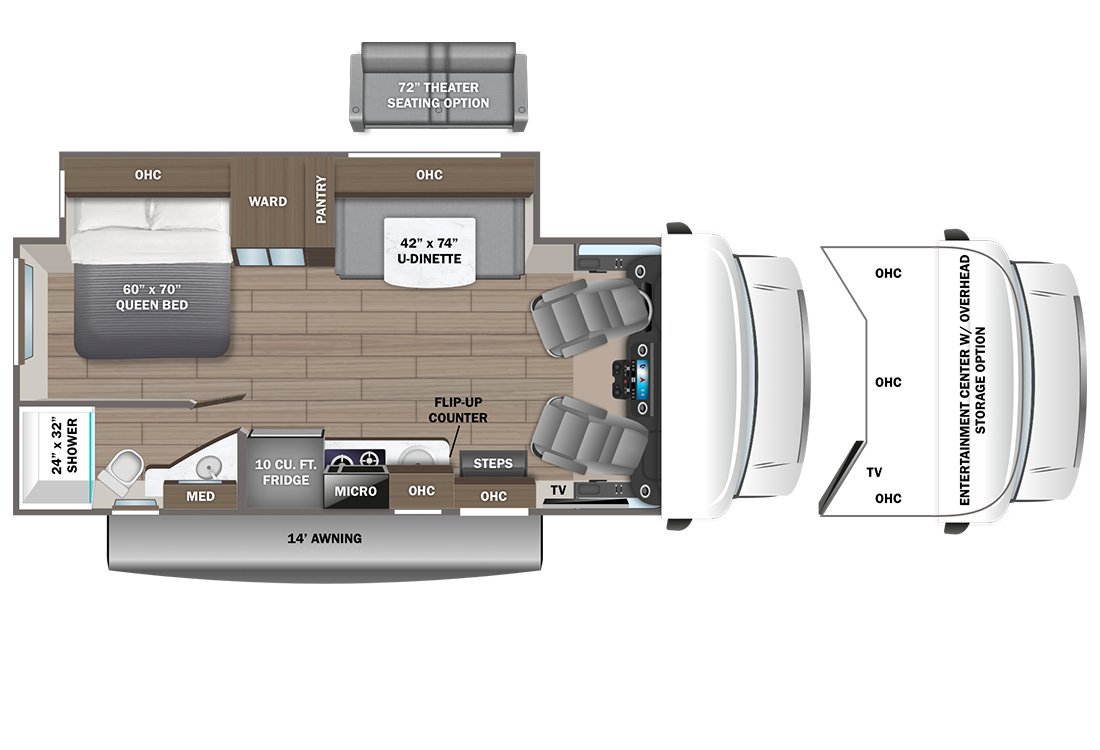 Entegra Coach Qwest SE 24L floorplan diagram