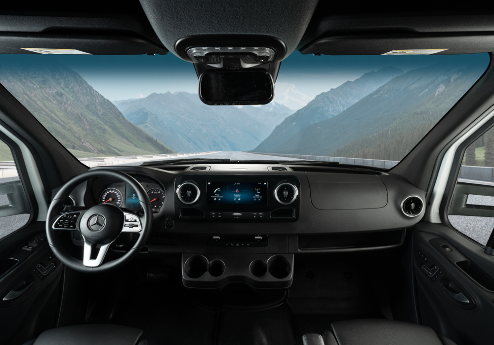Entegra Coach Qwest SE cockpit dashboard
