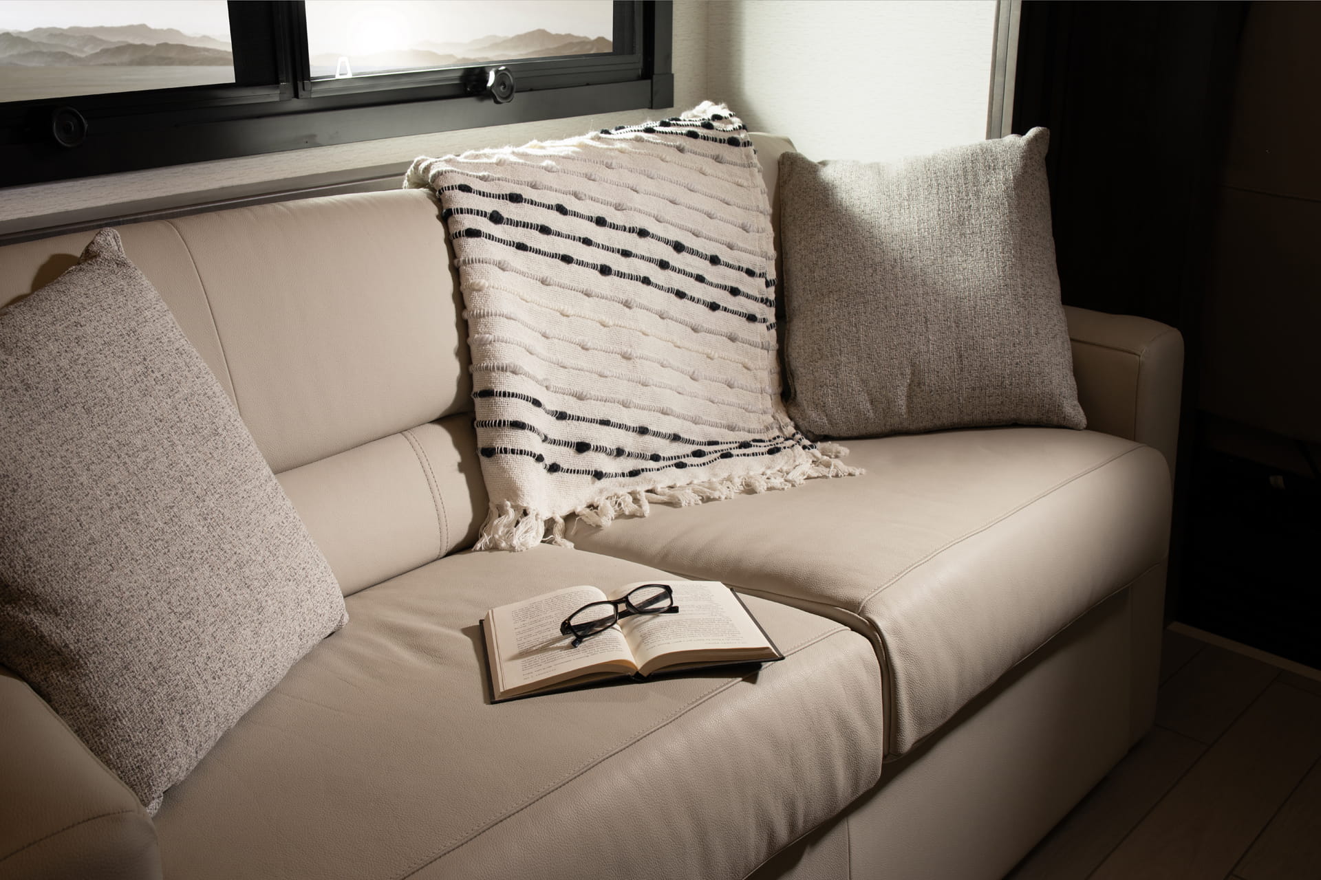 Entegra Coach Centurion sofa with throw pillow