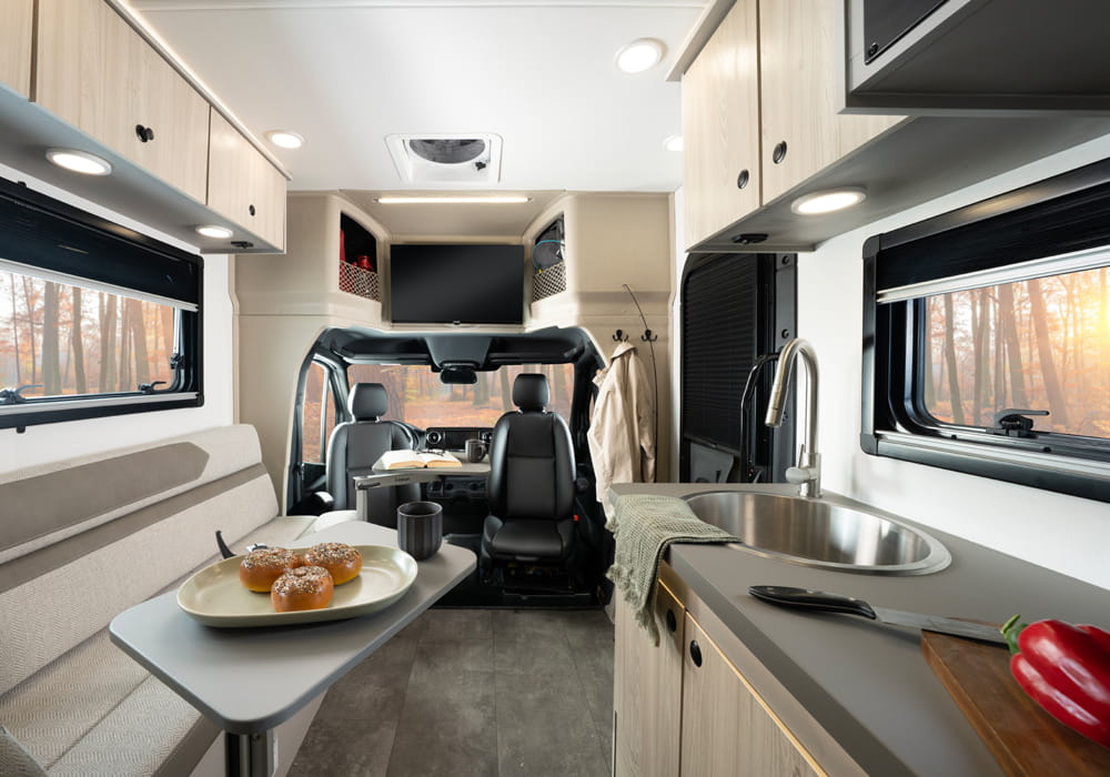 Entegra Coach Condor interior back to front view
