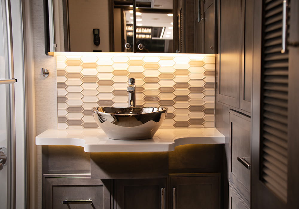 Entegra Coach Centurion bathroom vanity detail