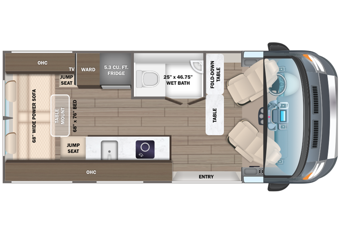 Entegra Coach Expanse 21B floorplan diagram