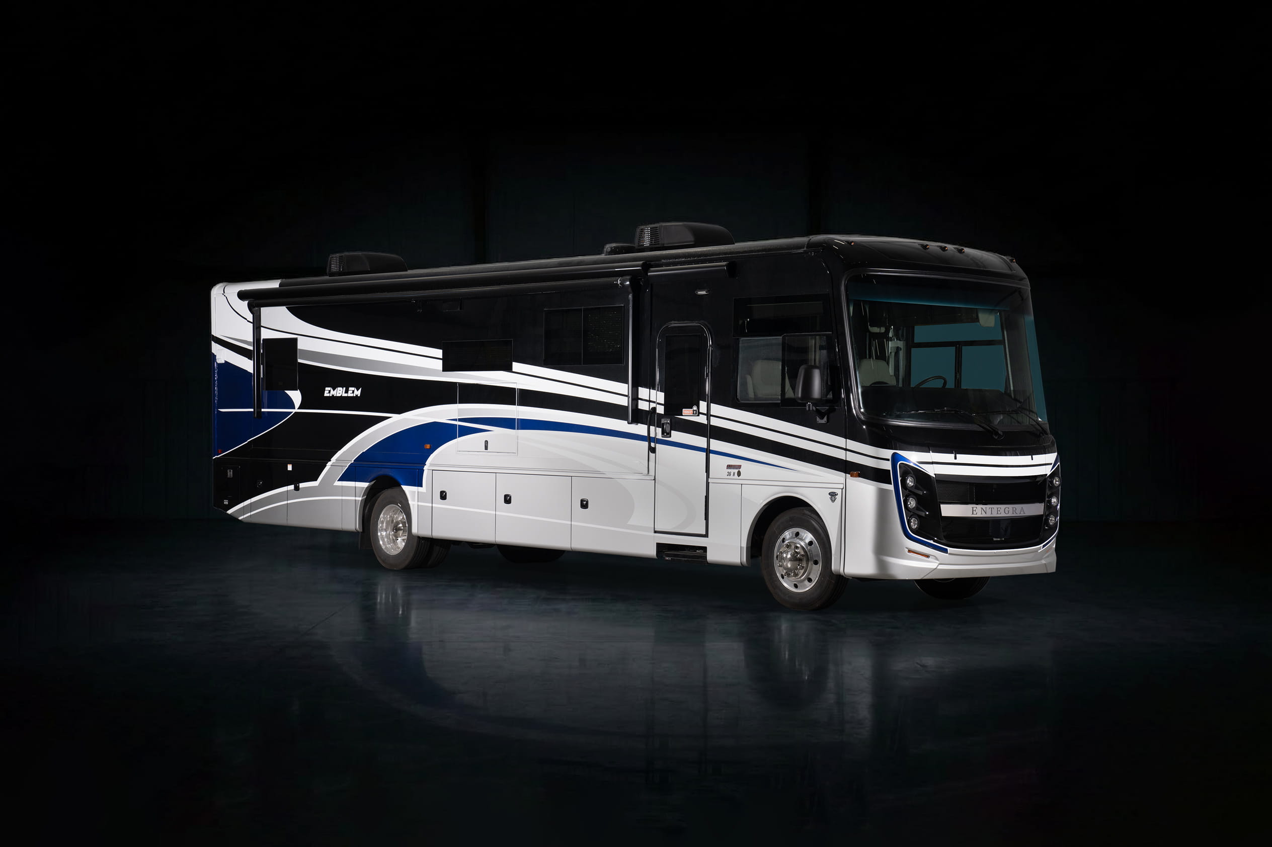 Entegra Coach Emblem Class A motorhome side profile
