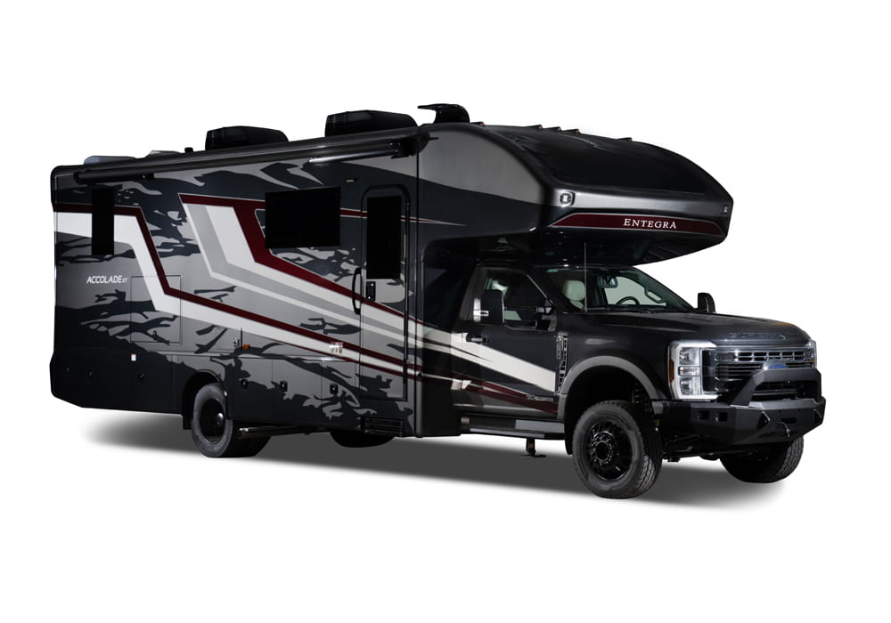Entegra Coach Accolade XT Super C motorhome side exterior