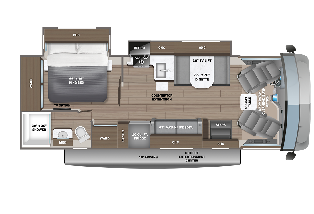 Entegra Coach Vision 27A floorplan diagram
