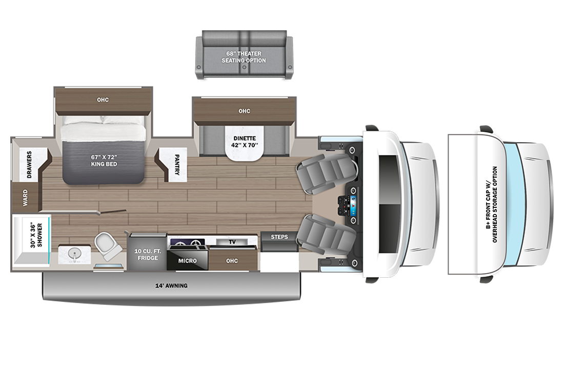 Entegra Coach Qwest 25LP floorplan diagram