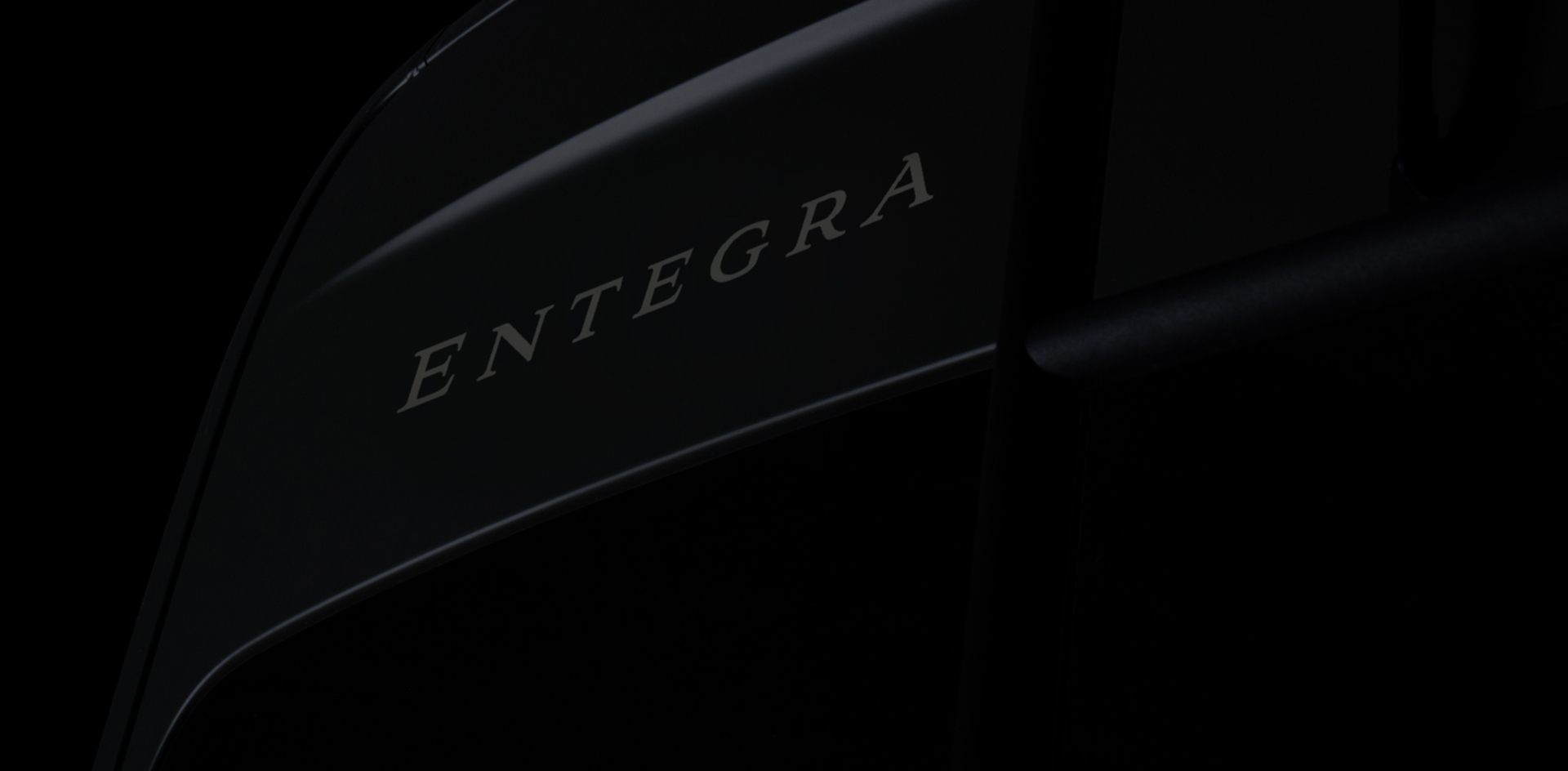 Entegra Coach exterior body panel with Entegra wordmark detail