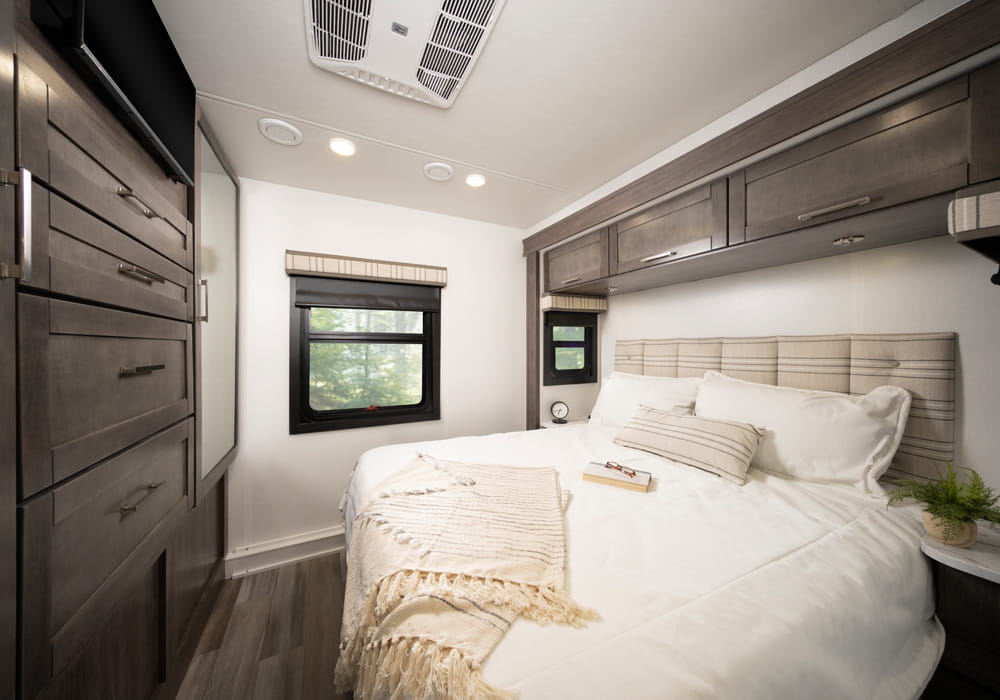 Entegra Coach Esteem bedroom with bed