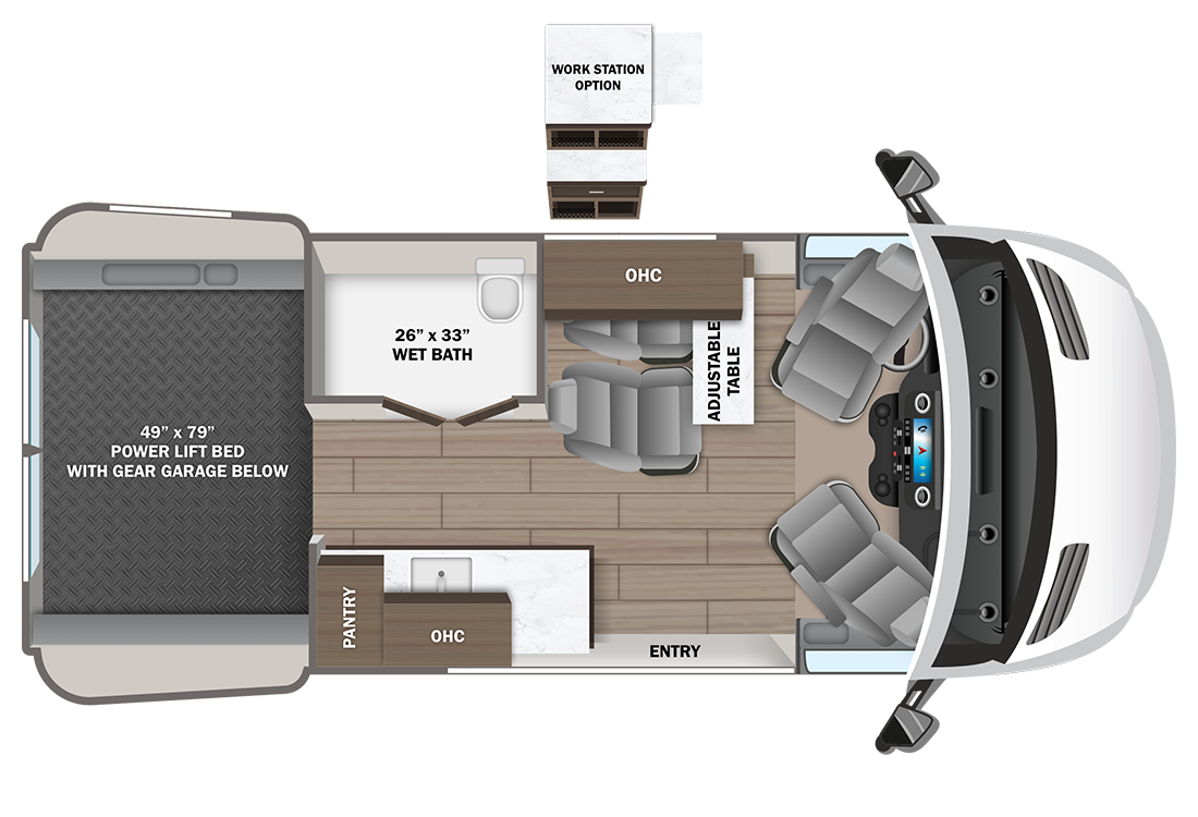 Entegra Coach Launch 19YG floorplan diagram