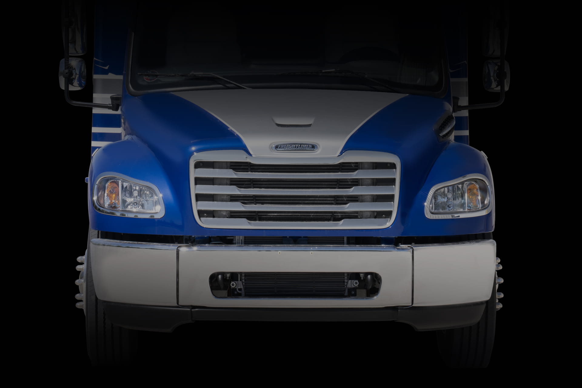 Entegra Coach Accolade XL Super C motorhome front grille and headlight detail