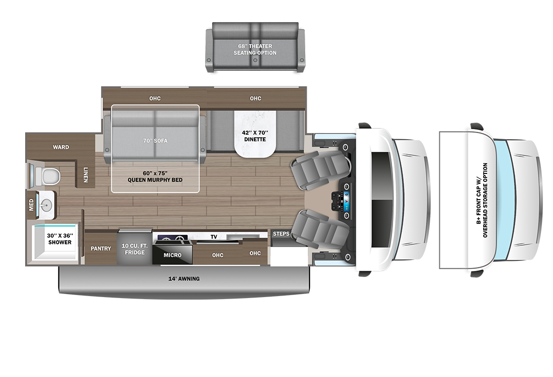 Entegra Coach Qwest 25RP floorplan diagram