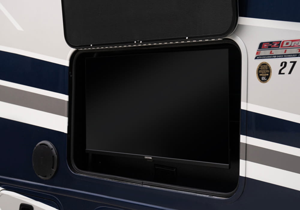 Entegra Coach Esteem exterior entertainment compartment