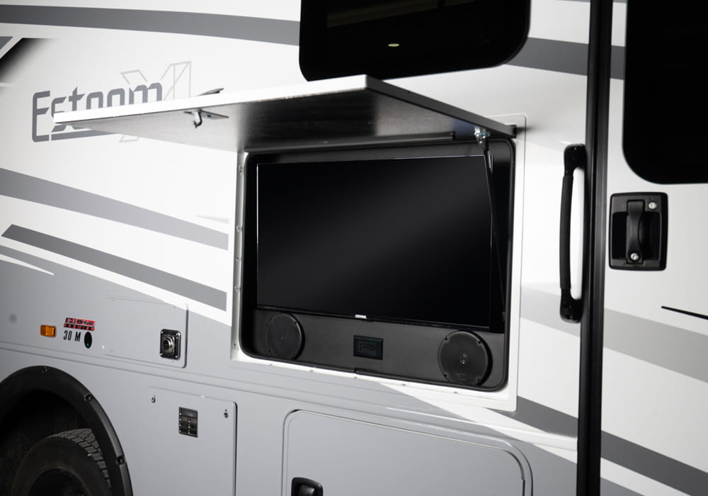 Entegra Coach Esteem XL exterior entertainment compartment