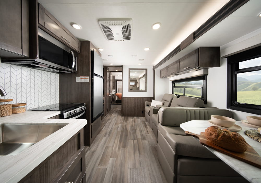 Entegra Coach Odyssey interior front to back view