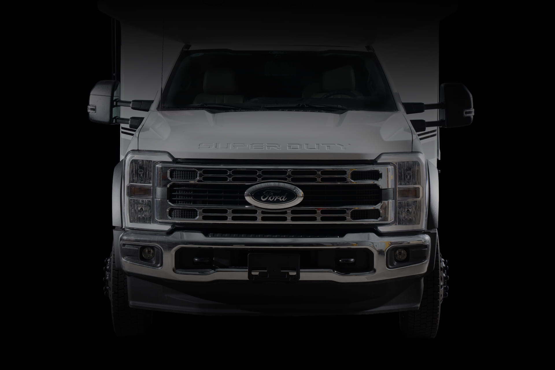 Entegra Coach Esteem XL Class C motorhome front grille and headlight detail