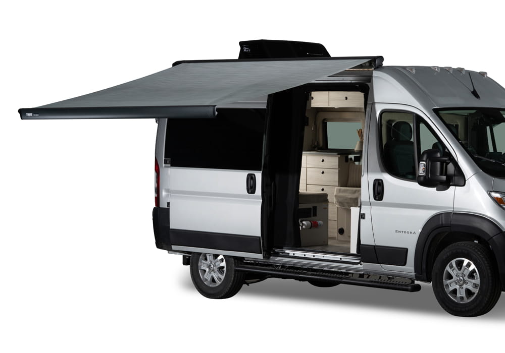 Entegra Coach Arc exterior with awning extended
