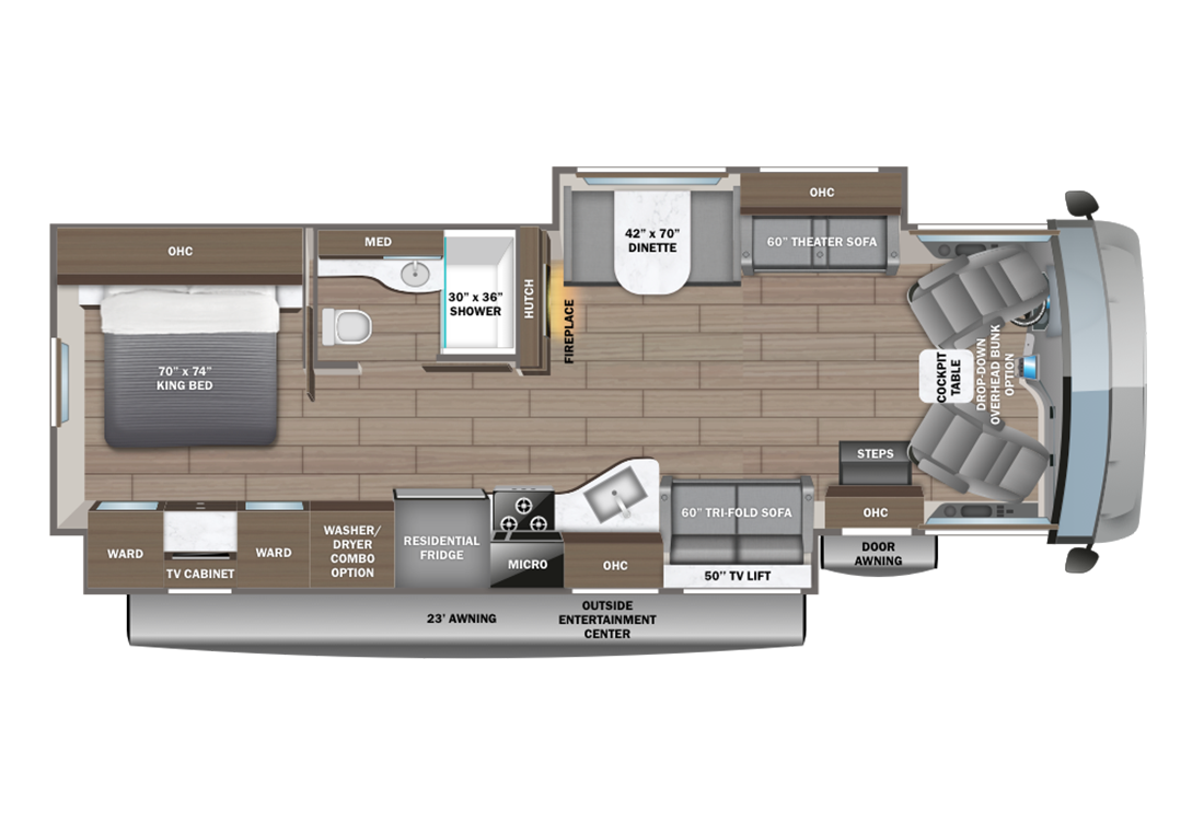 Entegra Coach Vision XL 34G floorplan diagram