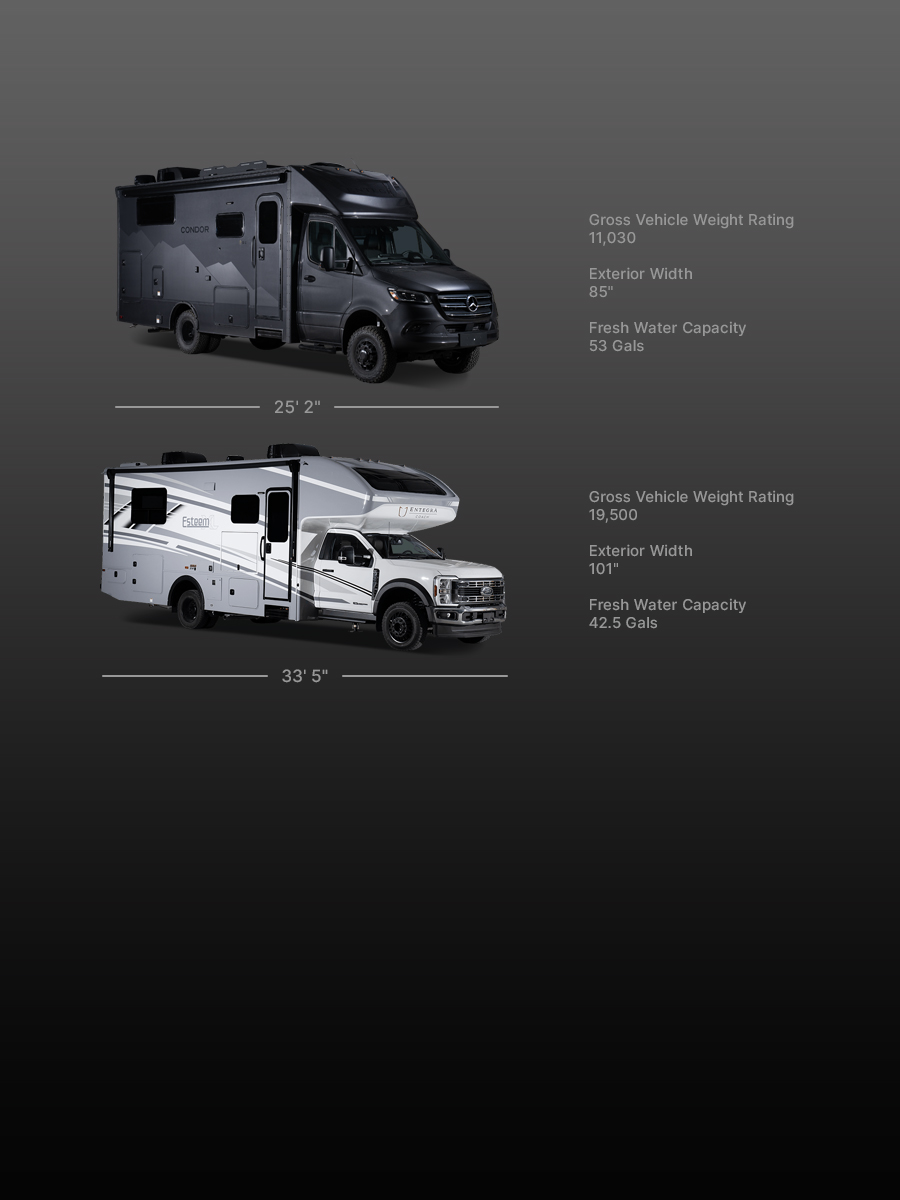 Entegra Coach Class C motorhome for model comparison