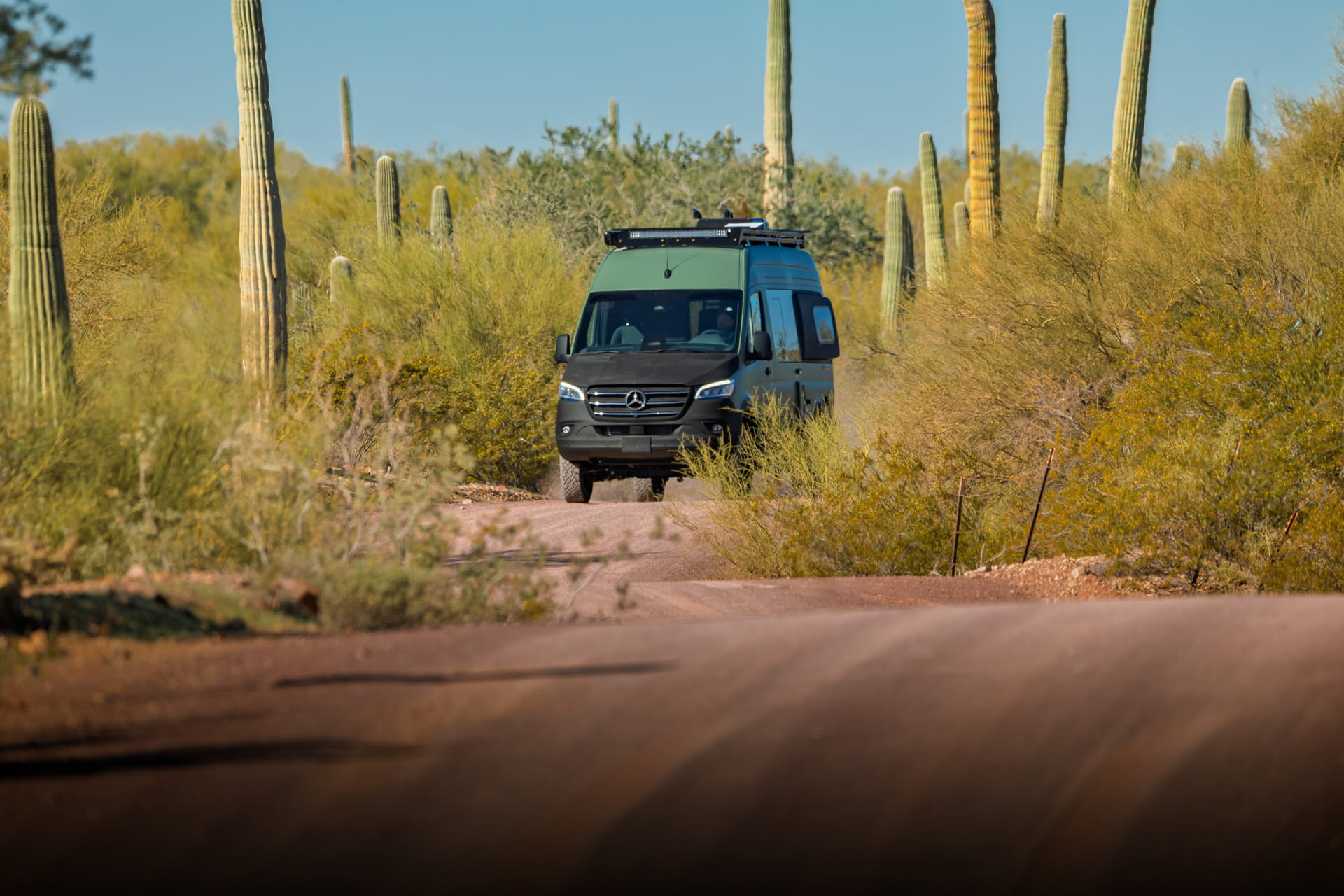 Entegra Coach Class B camper van in desert