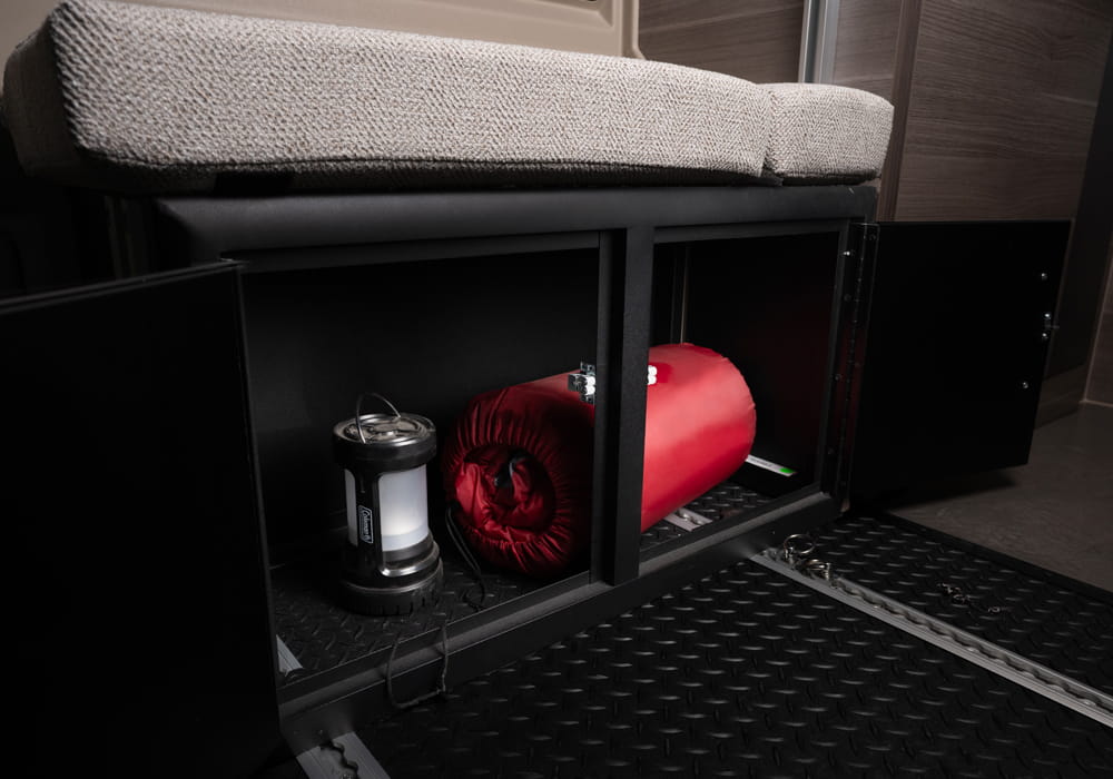 Entegra Coach Launch under bed storage