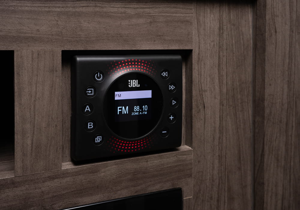 Entegra Coach Odyssey JBL audio control panel