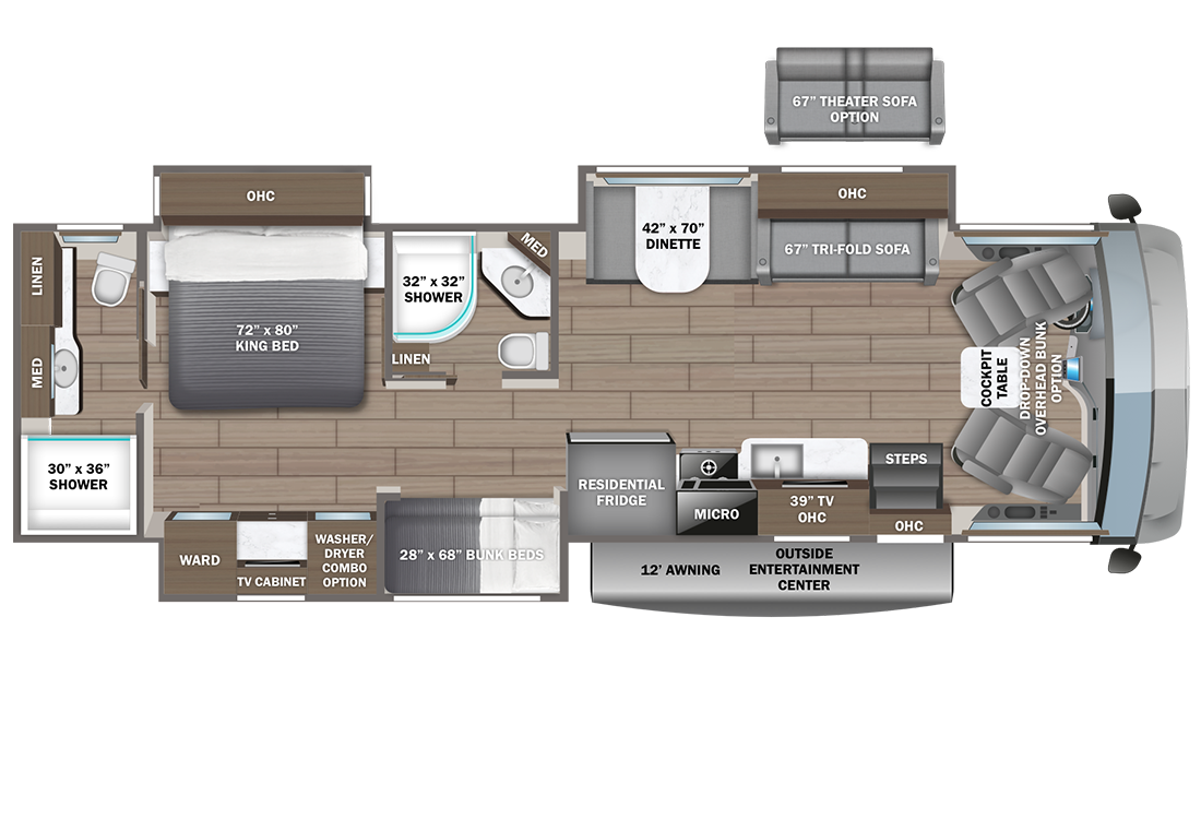Entegra Coach Vision XL 36A floorplan diagram