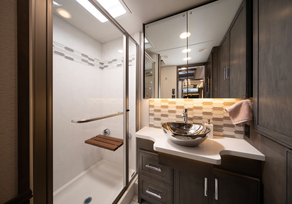 Entegra Coach Centurion bathroom shower