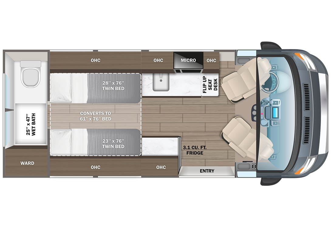 Entegra Coach Expanse 21T floorplan diagram
