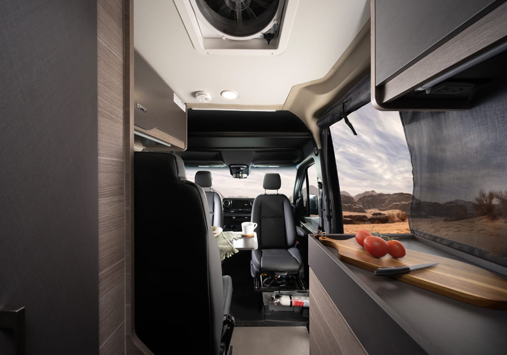Entegra Coach Launch interior back to front view