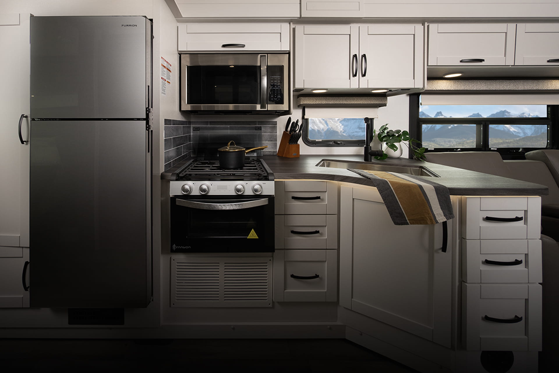 Entegra Coach Class A kitchen