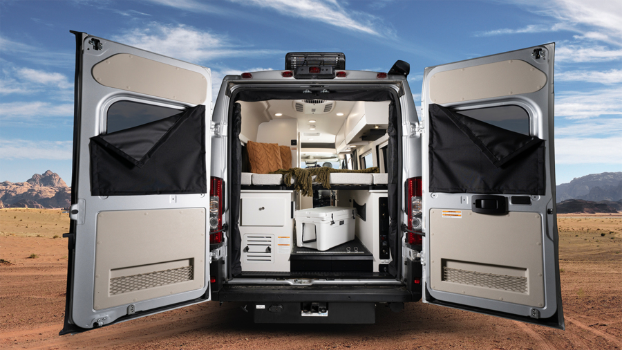 Entegra Coach Ethos 20E exterior side door open