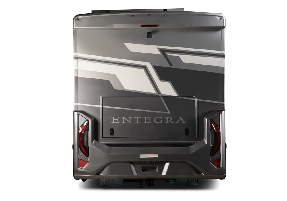 Entegra Coach Qwest exterior rear paint detail