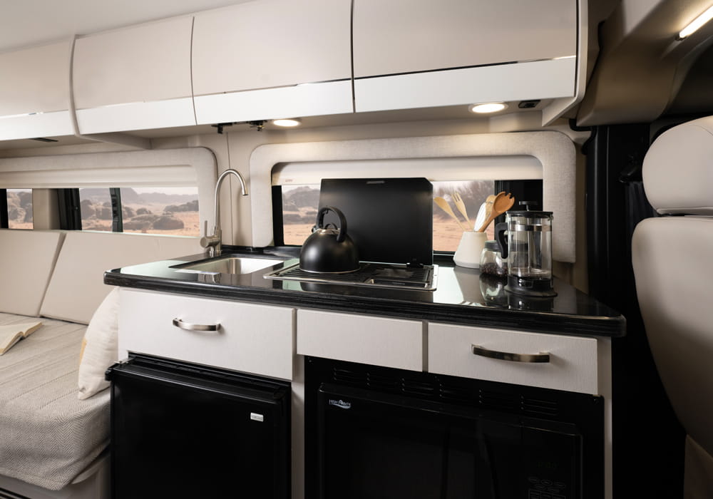 Entegra Coach Ethos kitchen galley