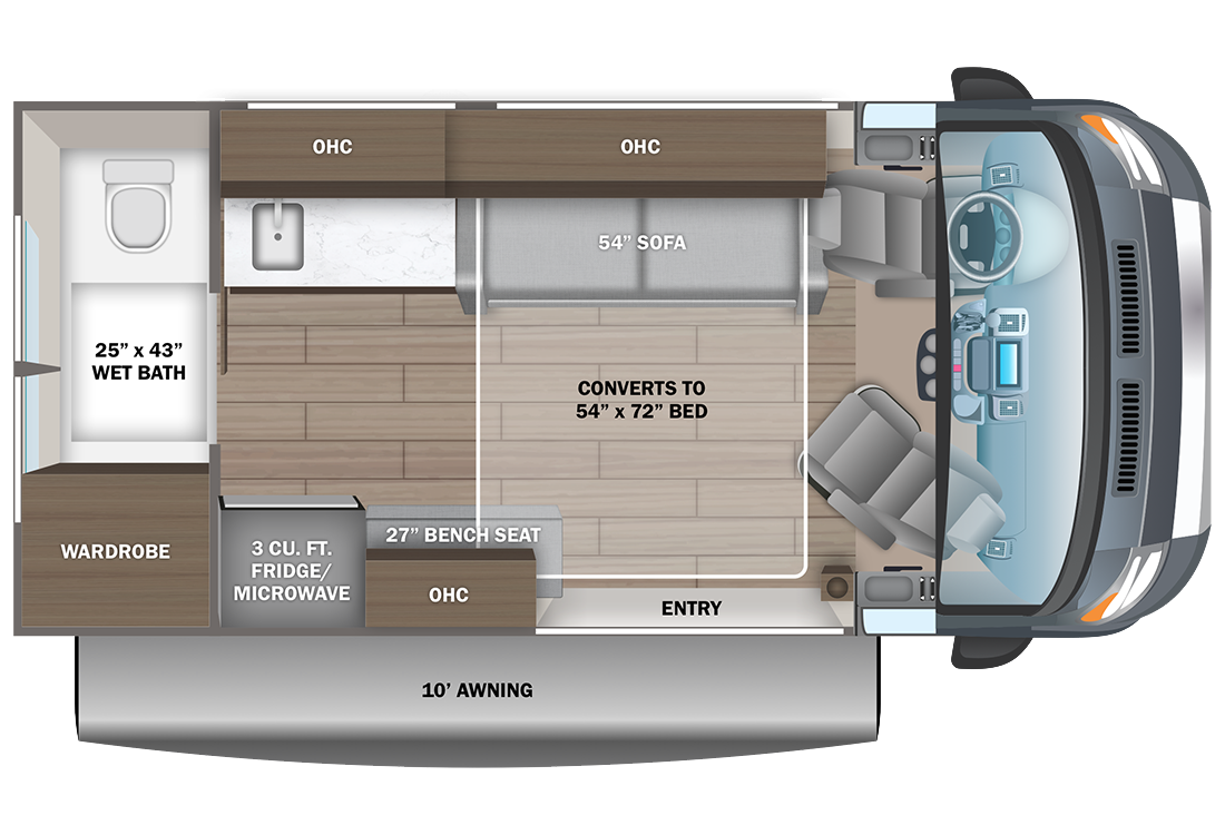 Entegra Coach Arc 18C floorplan diagram