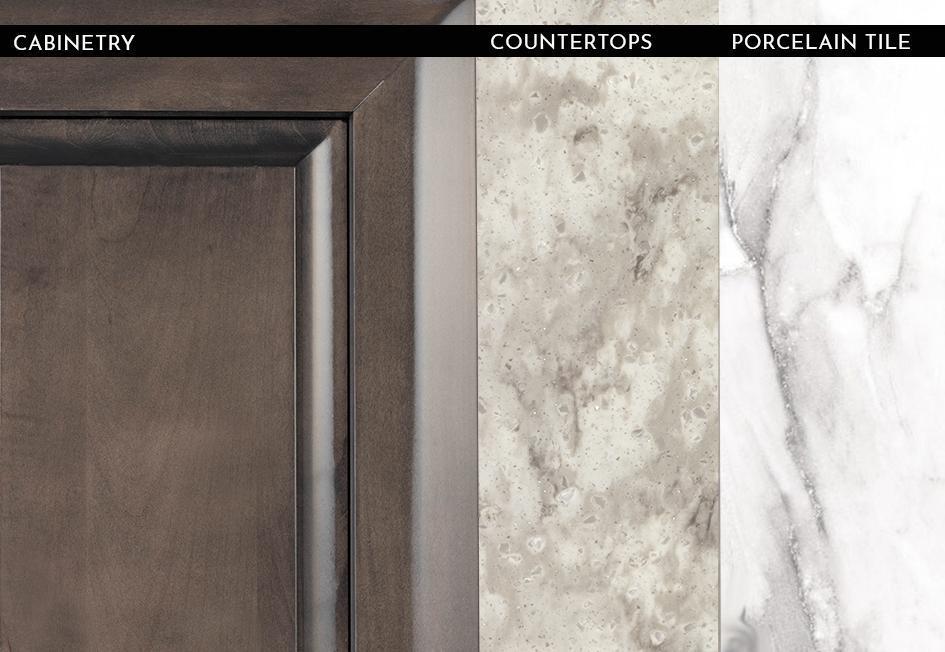 2023 Cornerstone - High-Gloss Stonewall Grey with Sculpture Venato Polished Porcelain Floor Tile
