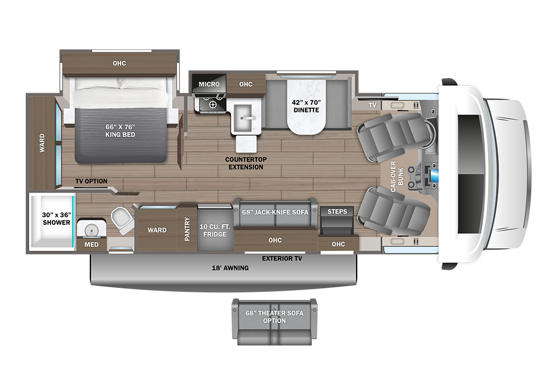 Entegra Coach Odyssey 27U floorplan diagram