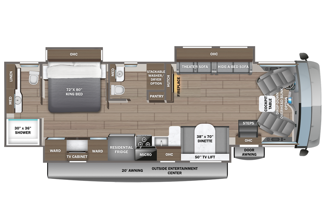 Entegra Coach Vision XL 36C floorplan diagram