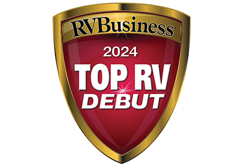 RV Business 2024 Top RV Debut award badge