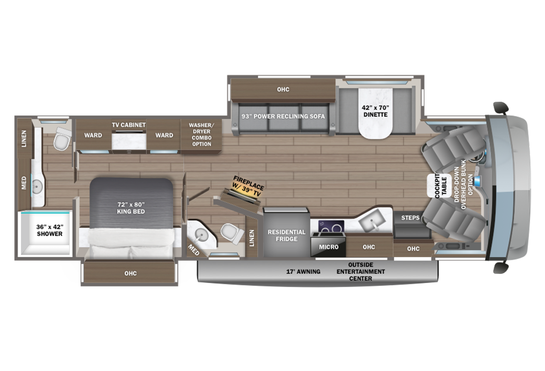 Entegra Coach Emblem 36U floorplan diagram