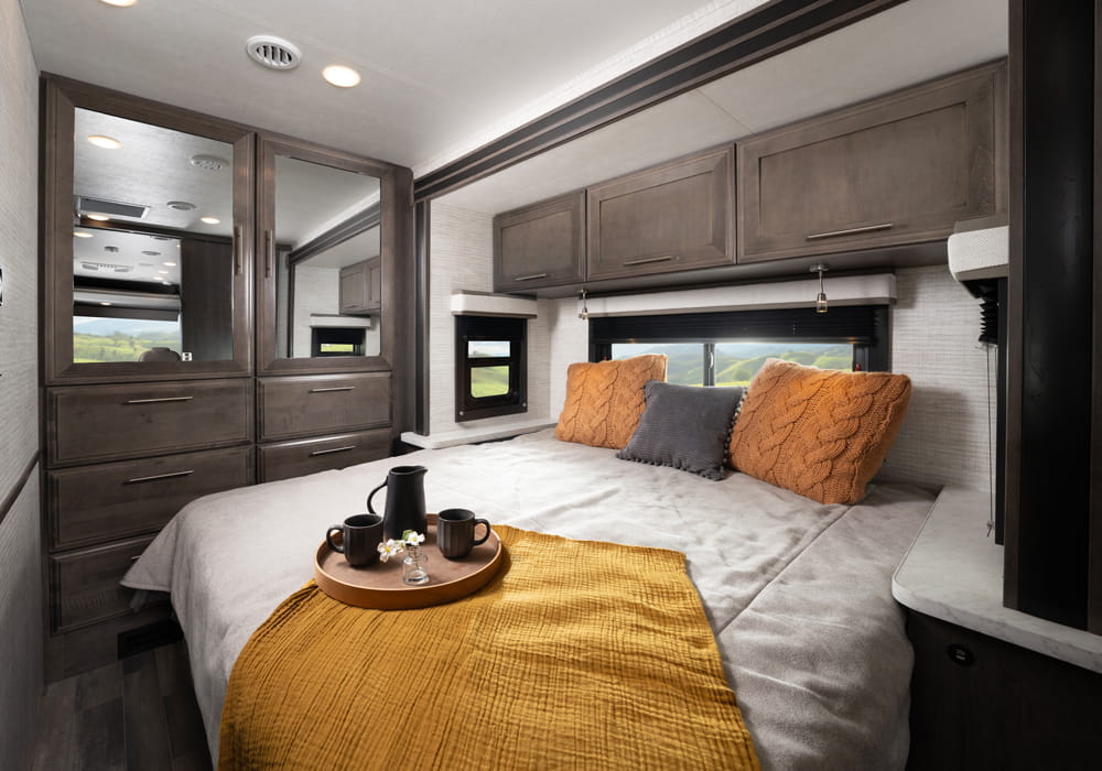 Entegra Coach Vision SE bedroom with bed