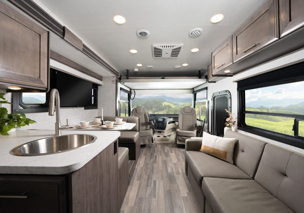 Entegra Coach Vision SE interior back to front view