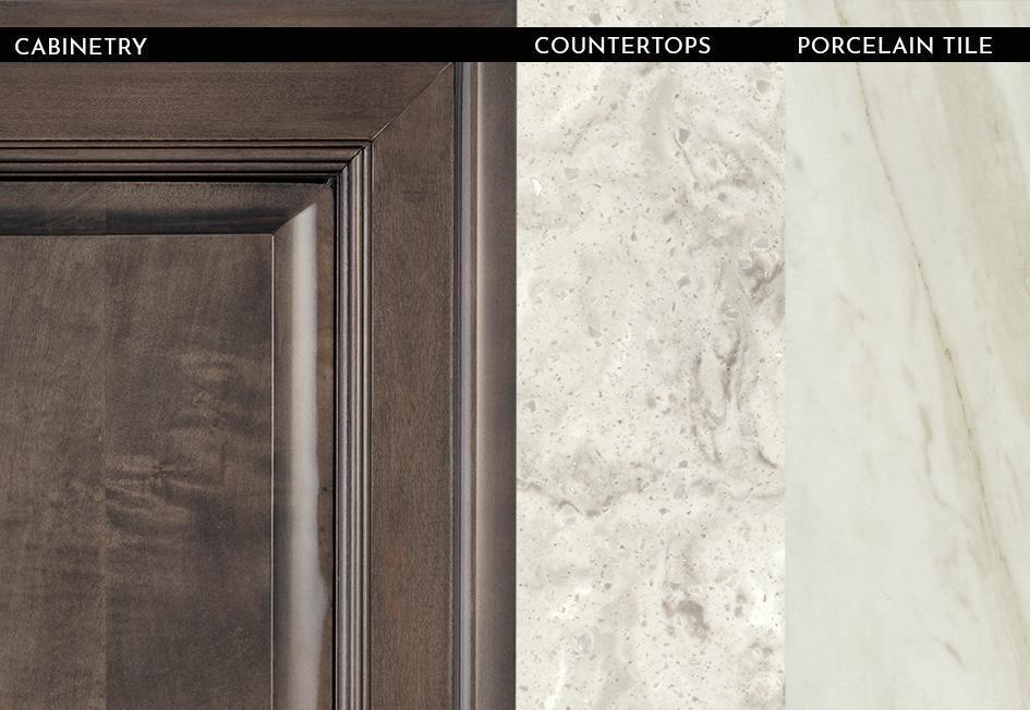 2023 Anthem - High-Gloss Stonewall Grey with Marble Attache Calacatta Polished Porcelain Floor Tile