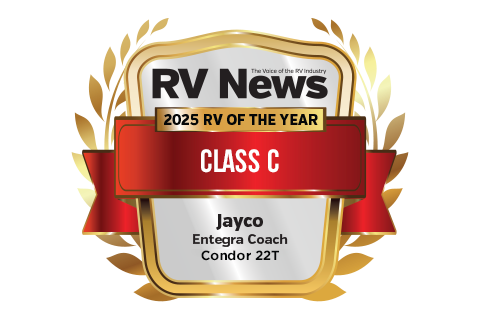 RV News RV of the Year Class C award for Entegra Coach Cornerstone 45F