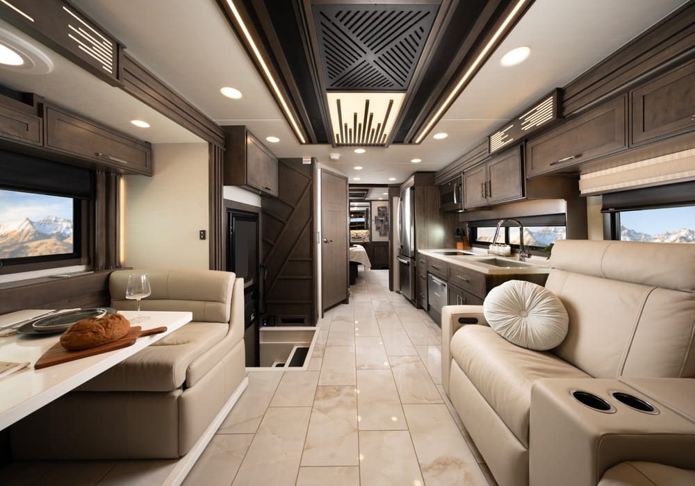 Entegra Coach Centurion interior front to back view