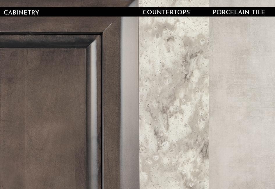 2023 Cornerstone - High-Gloss Stonewall Grey with Tapestry Grigio Matte Finish Porcelain Floor Tile