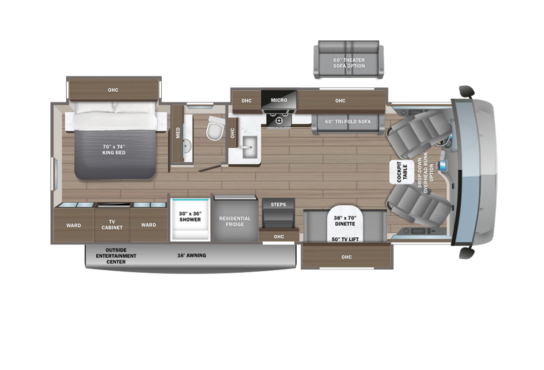 Entegra Coach Vision XL 31UL floorplan diagram